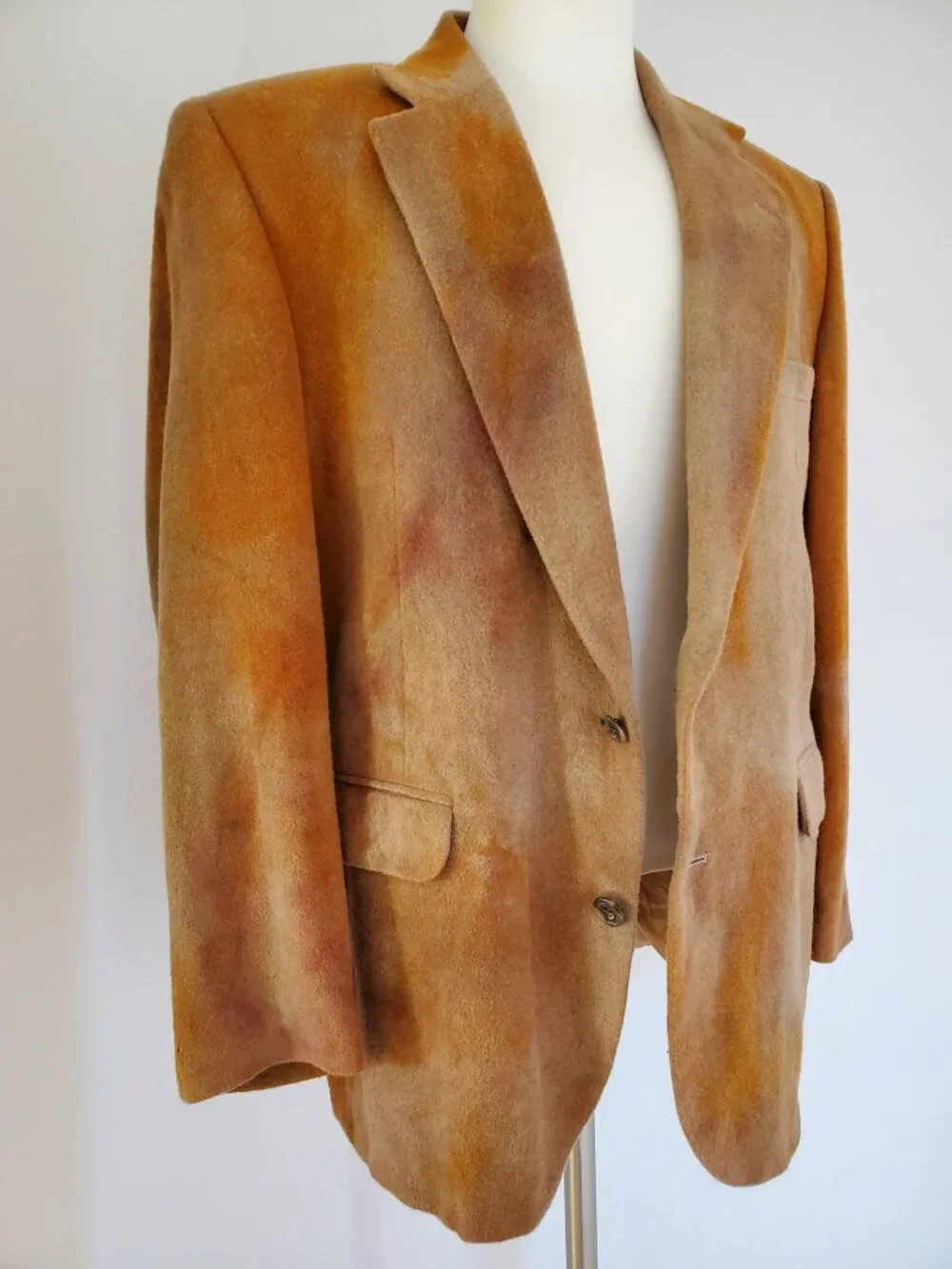 Vintage Camel Wool Jacket Coat Blazer Brown large XL tan camo black gray tie dye